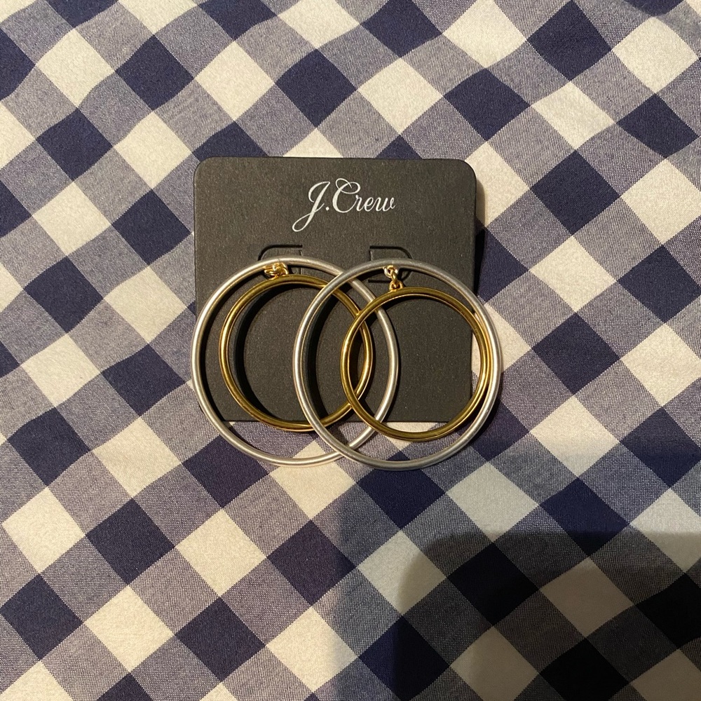 NWT J.Crew Silver and Gold Earrings